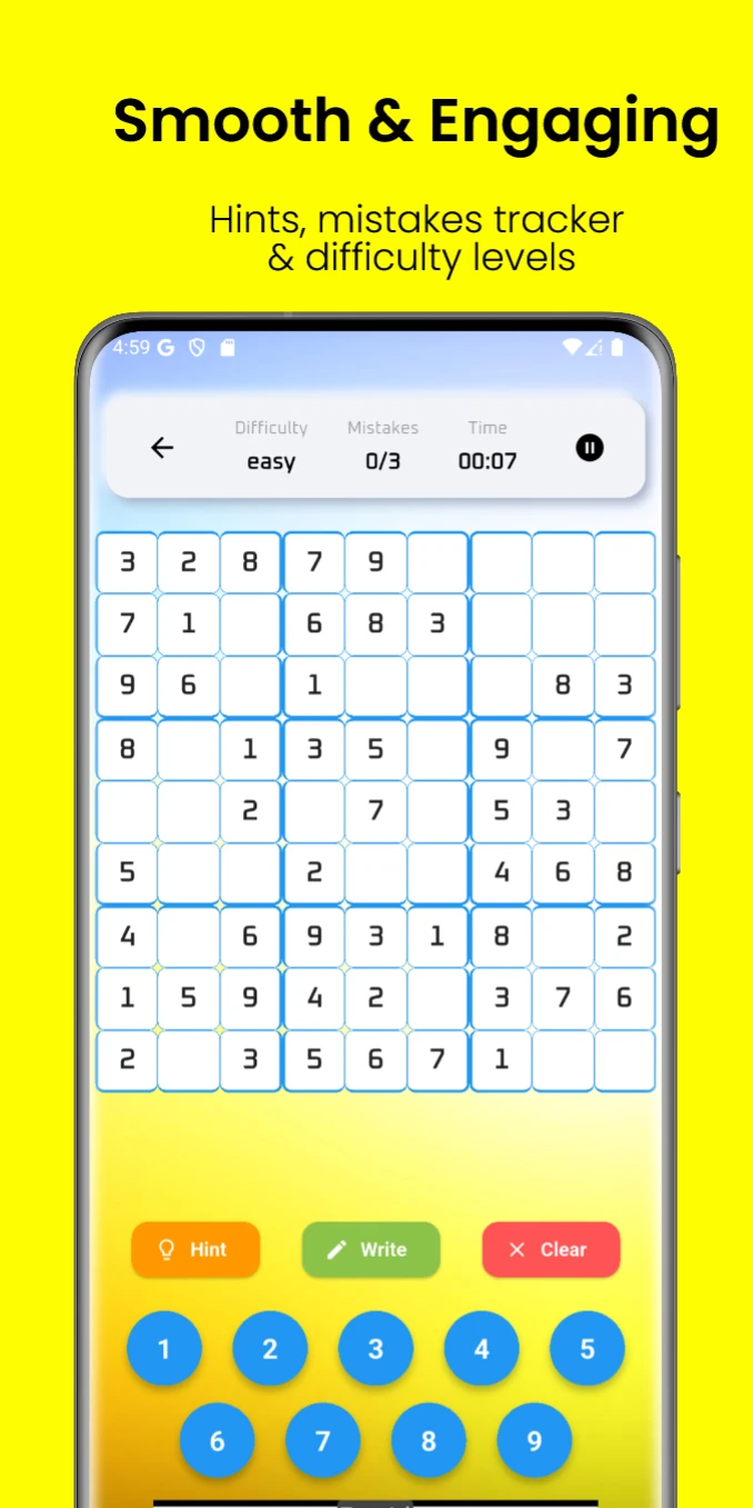 The Sudoku app showing light and dark mode theme options