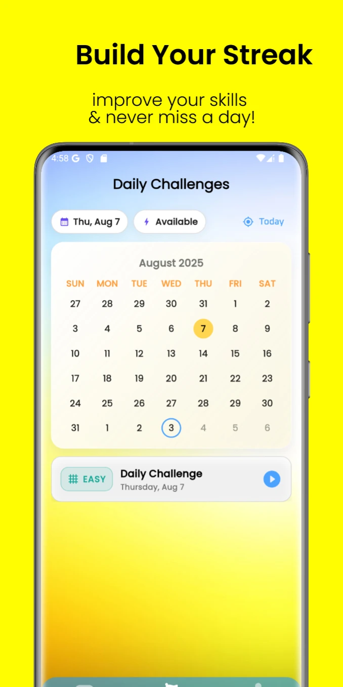 Sudoku game statistics screen with progress tracking